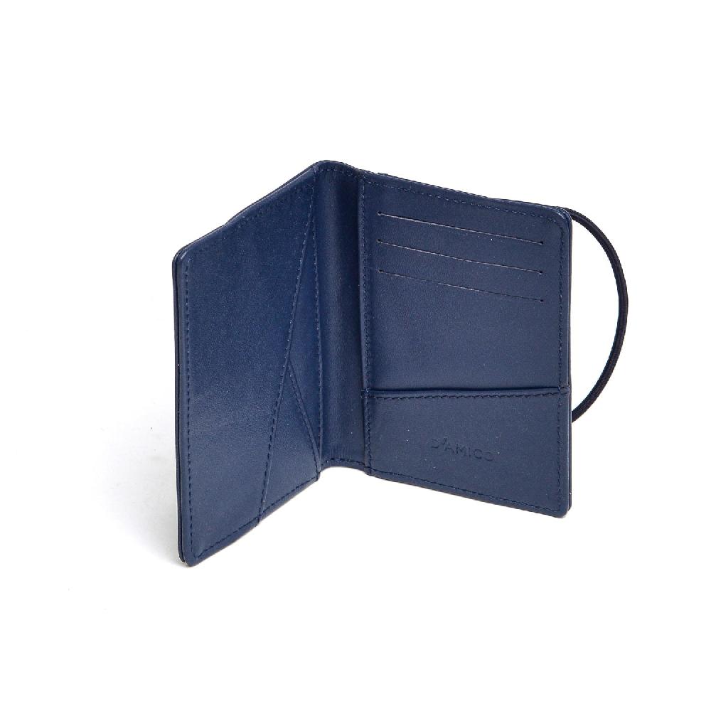 D'AMICO Portafoglio Pieghevole Classico Pelle Blu Novità