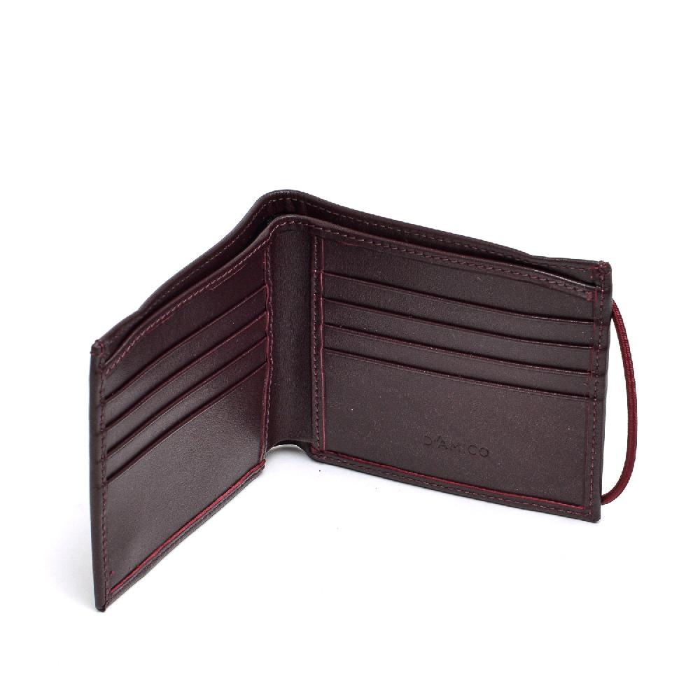 D'AMICO Portafoglio Classico Pieghevole 1 lato Pelle Bordeaux Sconto