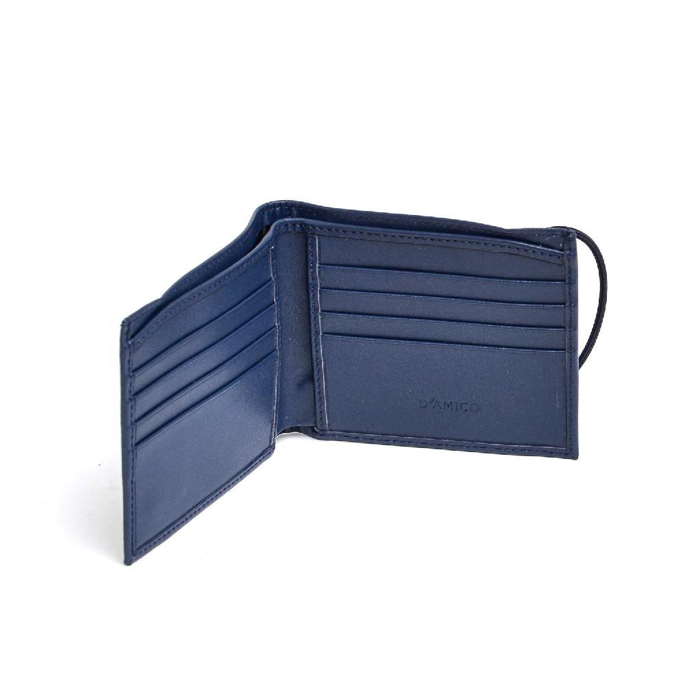 D'AMICO Portafoglio Classico Pieghevole 1 lato Pelle Blu Offerta
