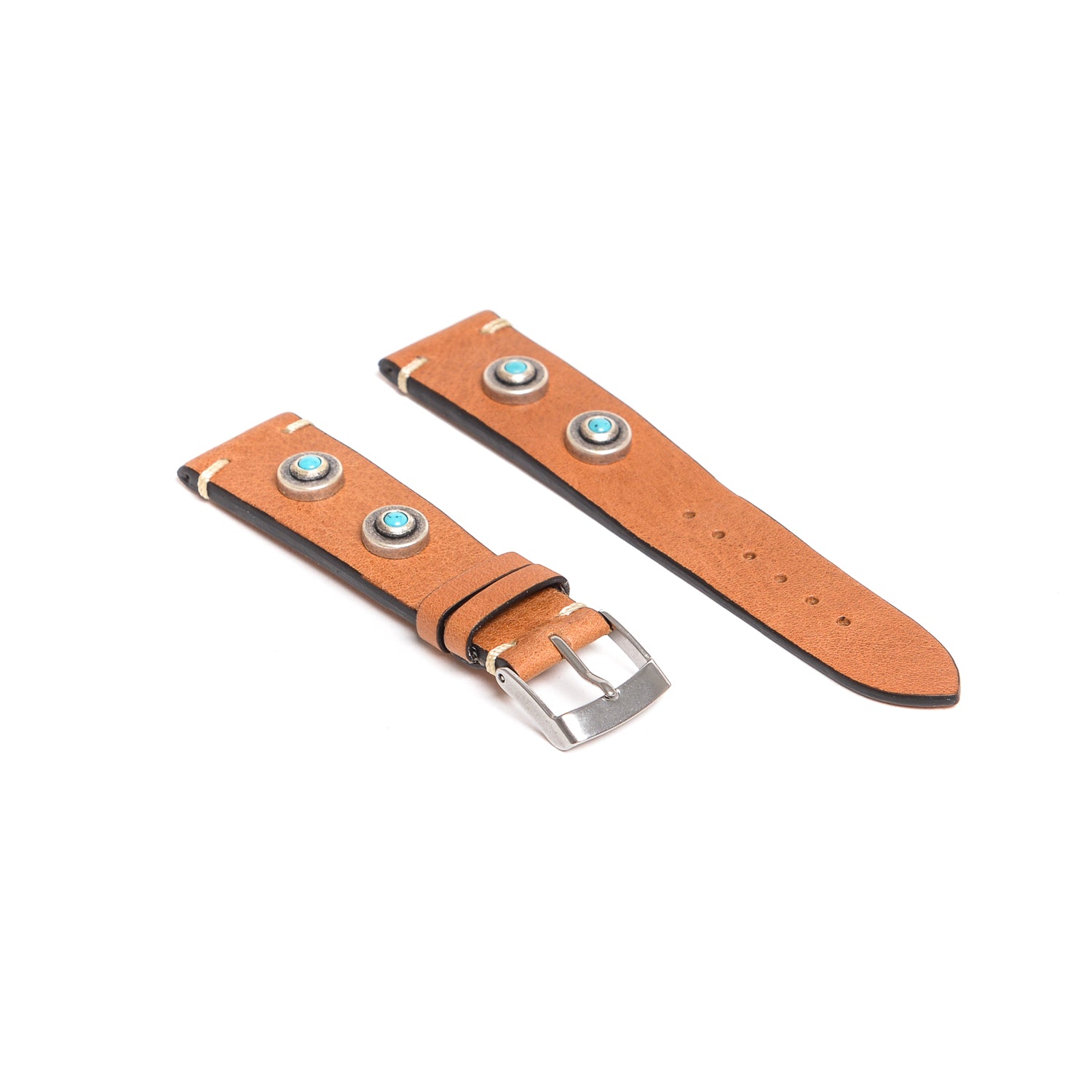 D'AMICO Cinturino Cuoio + Borchie Turchesi Outlet
