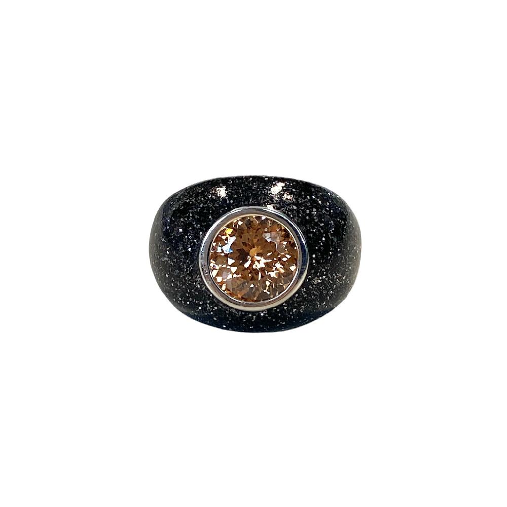 D'AMICO Anello Glitter Black