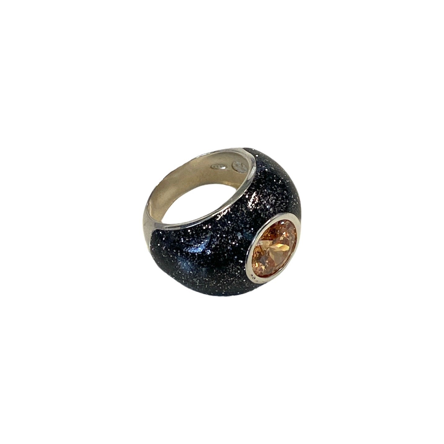 D'AMICO Anello Glitter Black Soddisfazione Garantita