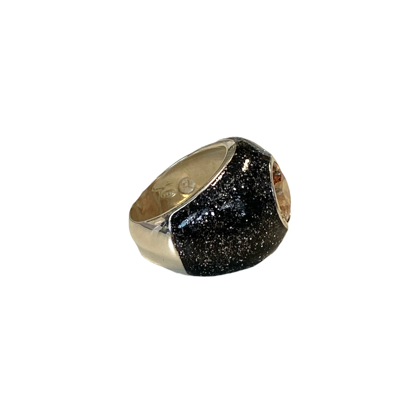 D'AMICO Anello Glitter Black Soddisfazione Garantita
