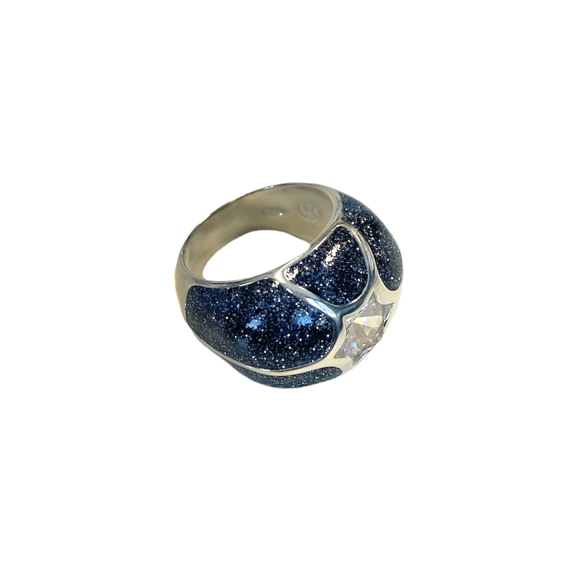 D'AMICO Anello Stella Glitter Blue Navy Acquista Ora