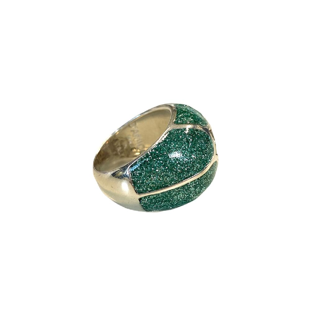 D'AMICO Anello Stella Glitter Green Consegna Veloce