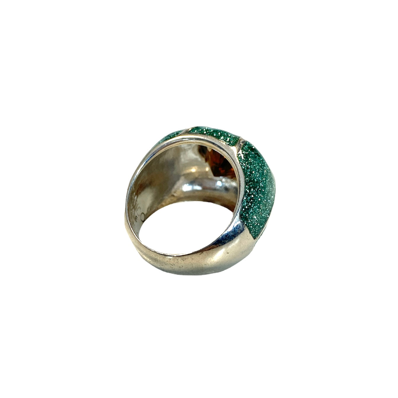 D'AMICO Anello Stella Glitter Green Consegna Veloce