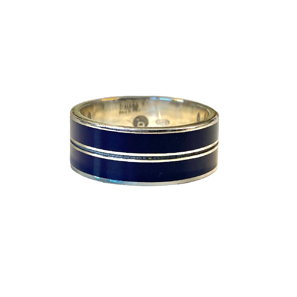 D'AMICO Anello Fede con Lacca Blue Navy Offerta