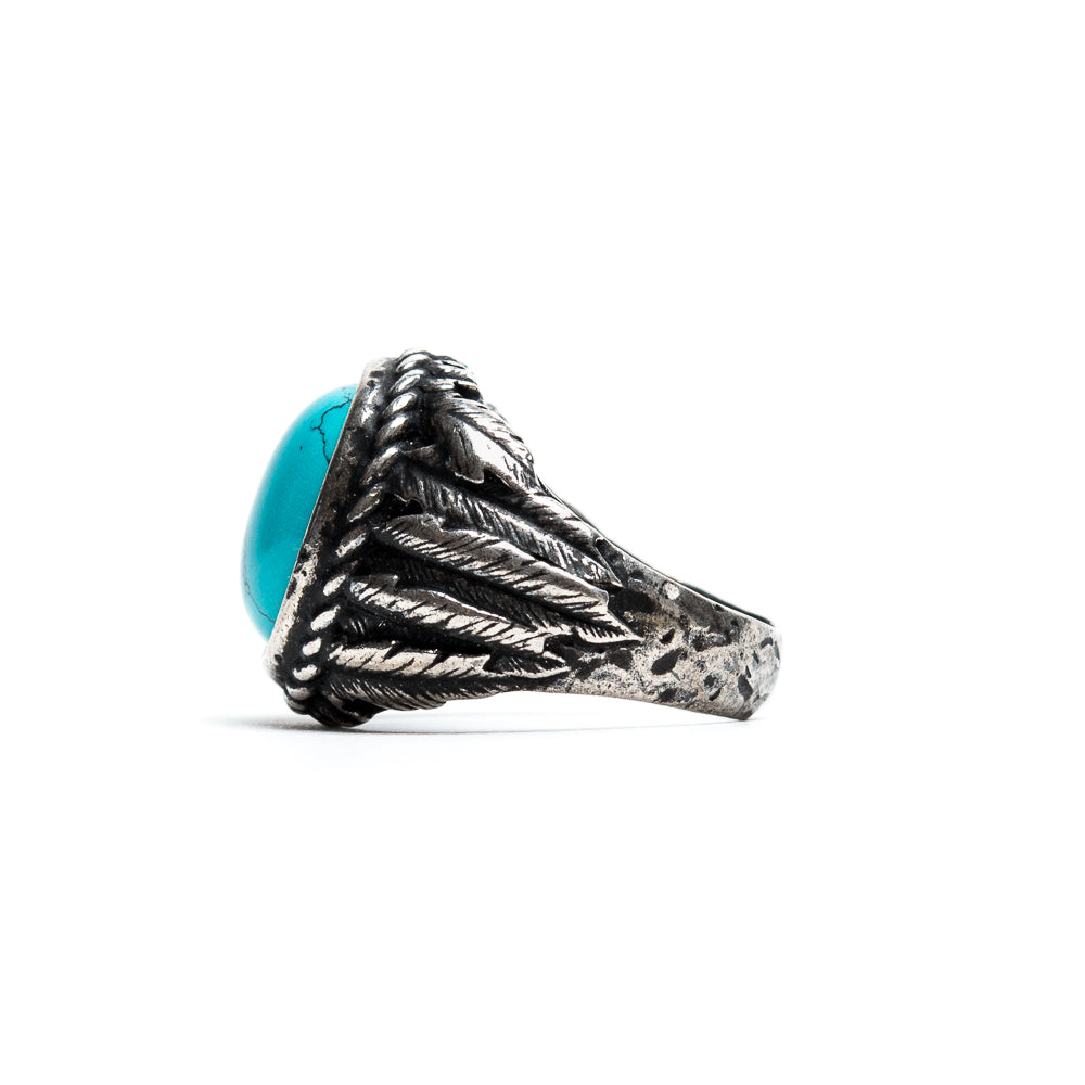 D'AMICO Anello Piume con Turchese Hotsell