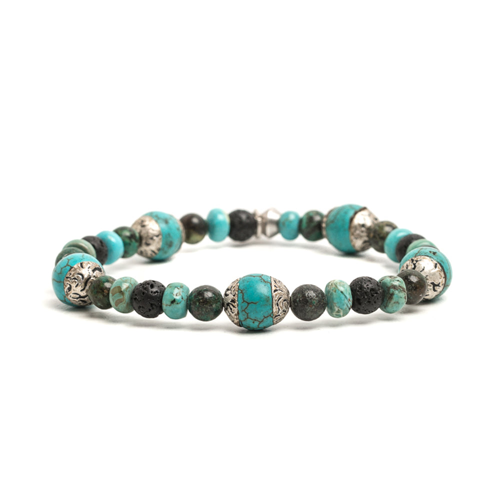 D'AMICO Bracciale Rajat / Elastico Fusion Turchese Tibet