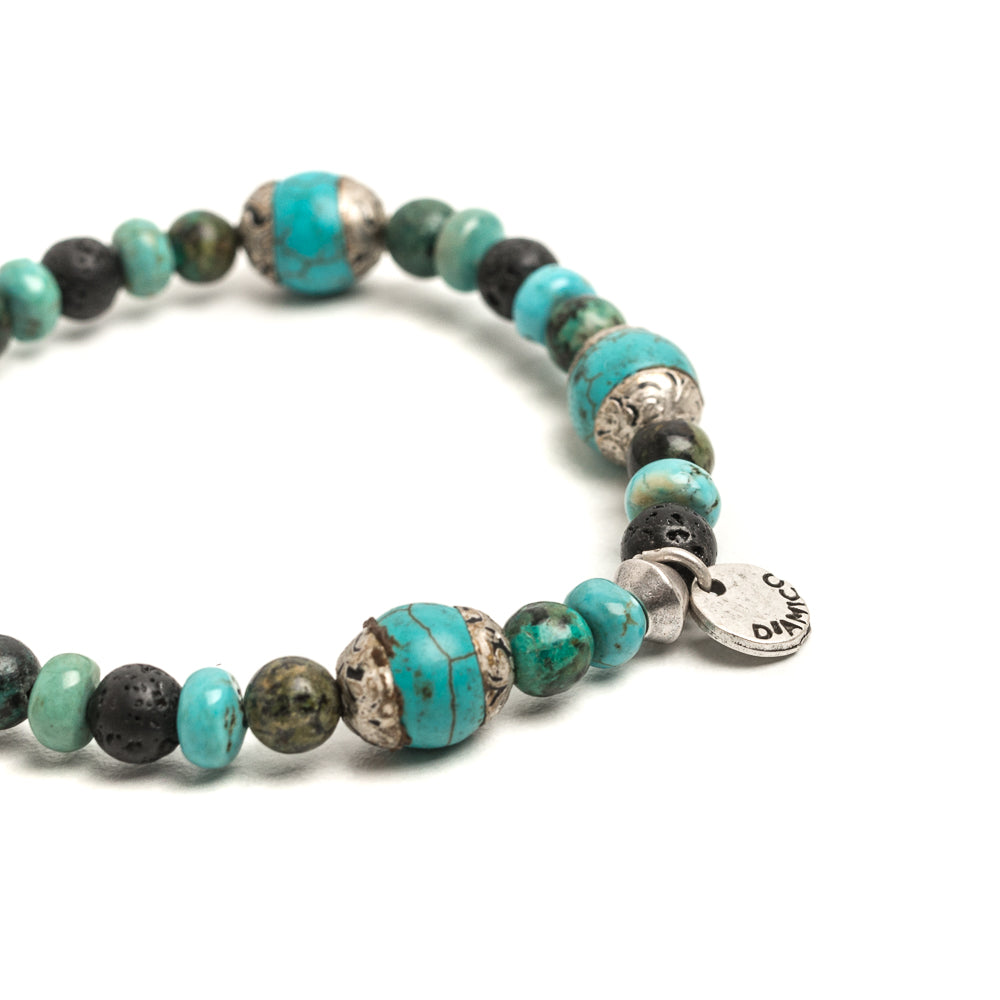 D'AMICO Bracciale Rajat / Elastico Fusion Turchese Tibet Vendita Economica