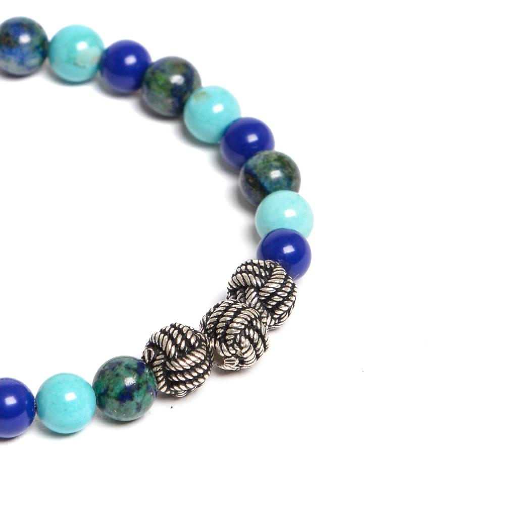 D'AMICO Bracciale Catenina Lapis + Palline Nodo Vendite Flash