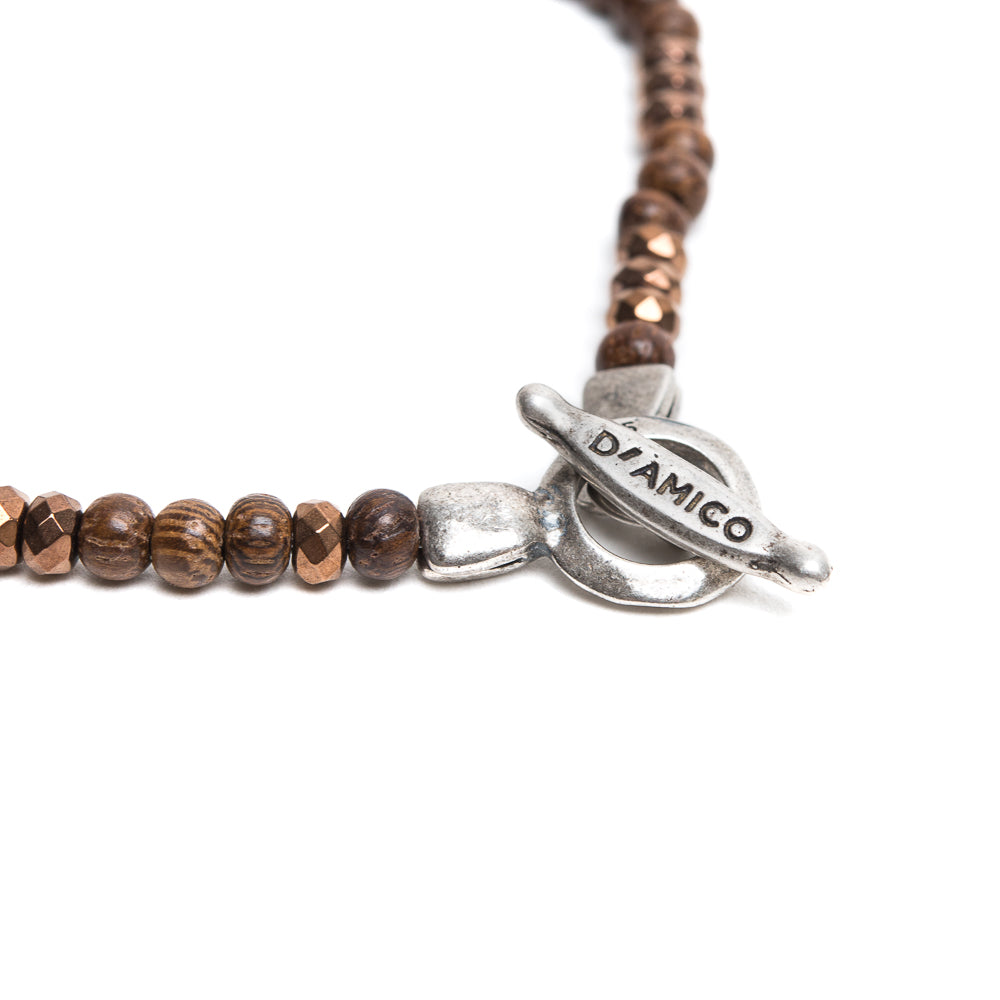 D'AMICO Bracciale Ematite + Legno Qualità