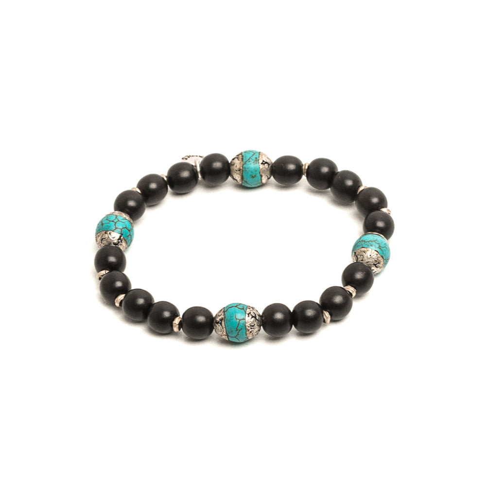 D'AMICO Bracciale Ameya + Elastico Legno Nero + Turchese Acquista Ora