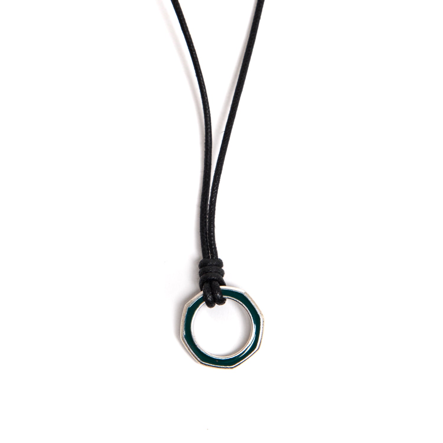 D'AMICO Collana Anella Laccata Verdone + Cordone Cerato Testa Moro Sconto
