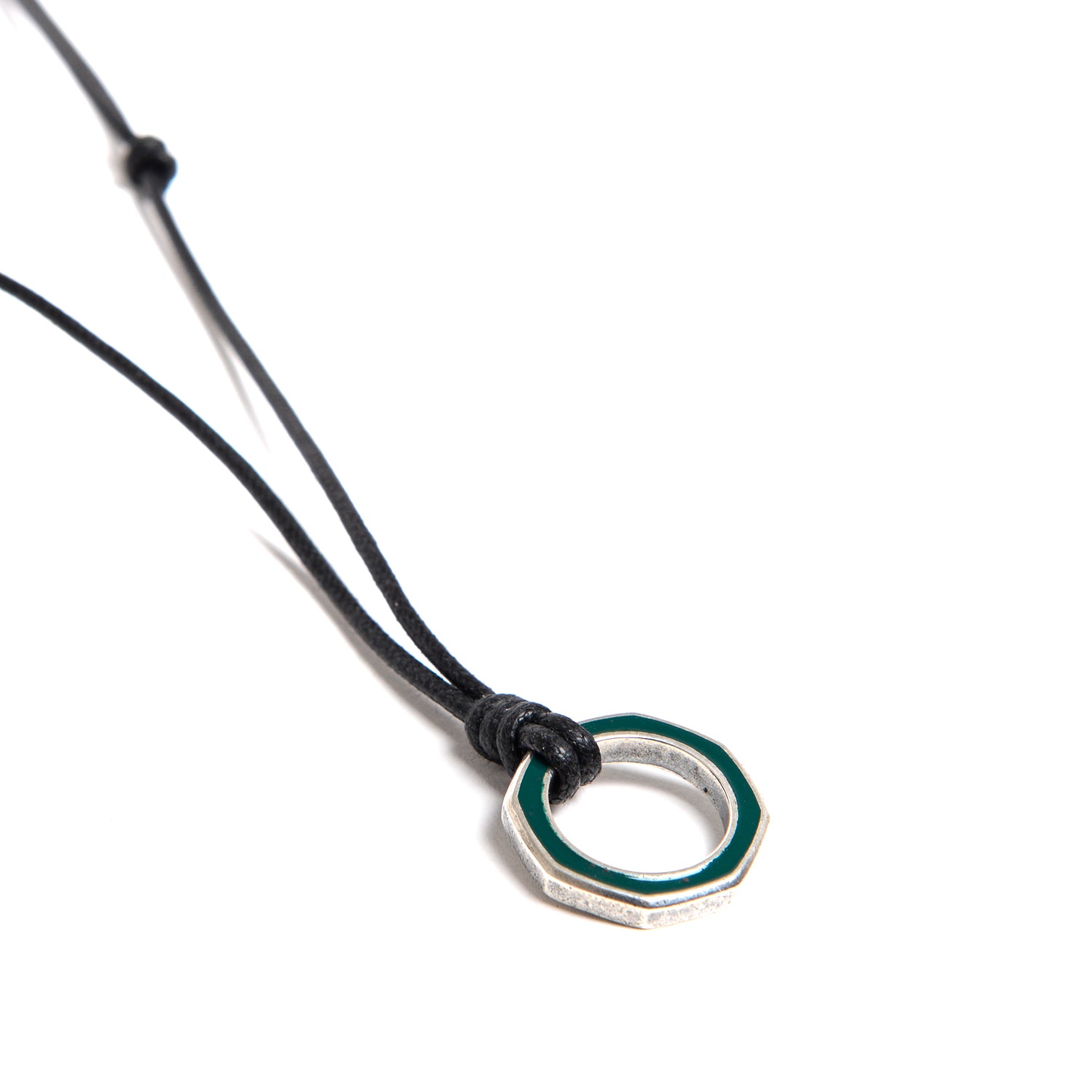 D'AMICO Collana Anella Laccata Verdone + Cordone Cerato Testa Moro Sconto