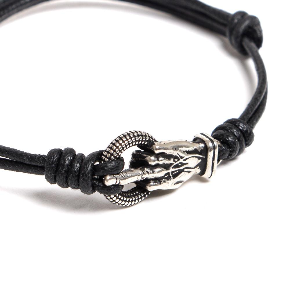 D'AMICO Bracciale Catenina Cordone Cerato + "Fuck" Hotsell