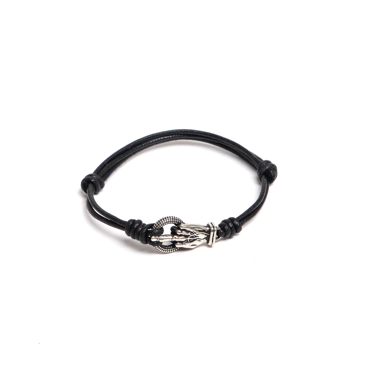 D'AMICO Bracciale Catenina Cordone Cerato + "Fuck" Hotsell