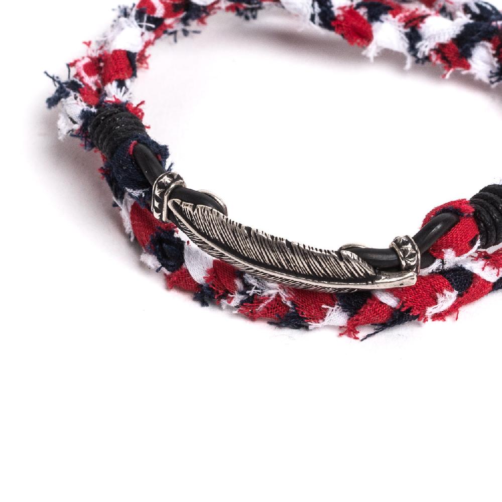 D'AMICO Bracciale Bandana Intrecciata + Piuma Novità