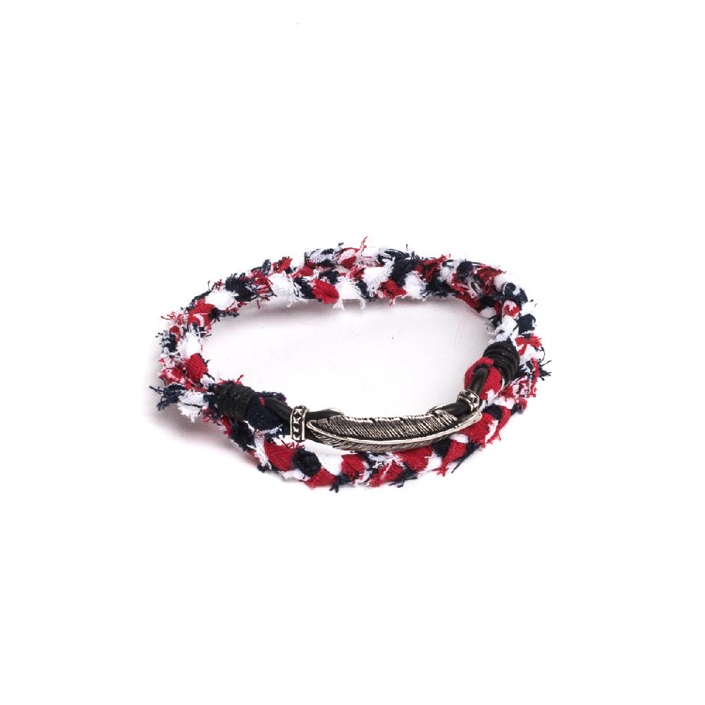 D'AMICO Bracciale Bandana Intrecciata + Piuma Novità