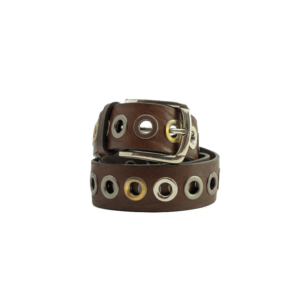 D'AMICO Cintura Cuoio Vintage + Borchie