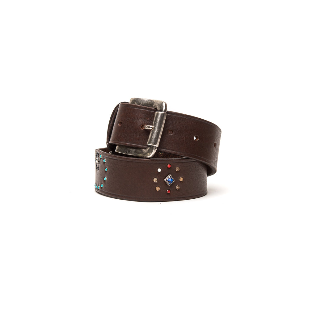 D'AMICO Cintura Texas Cuoio Butter + Borchie e Pietre Shopping Online