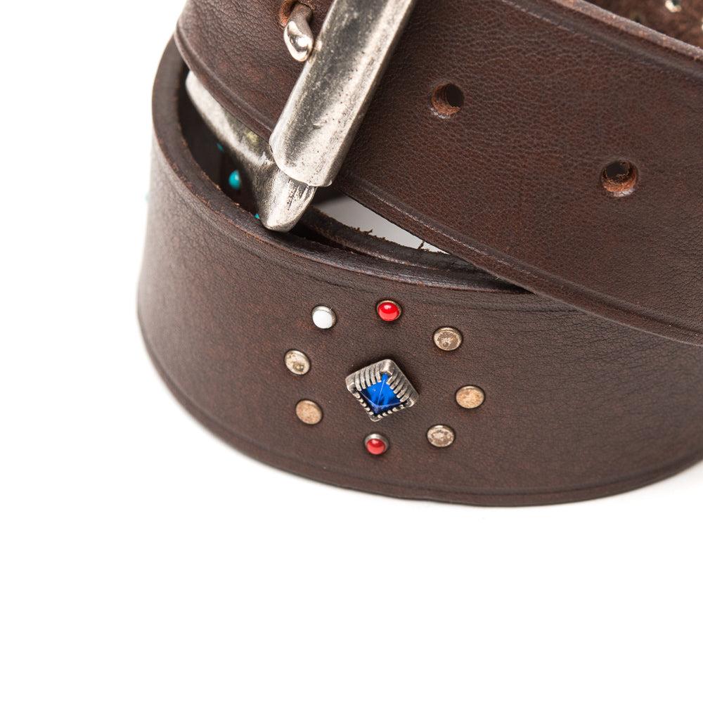 D'AMICO Cintura Texas Cuoio Butter + Borchie e Pietre Shopping Online