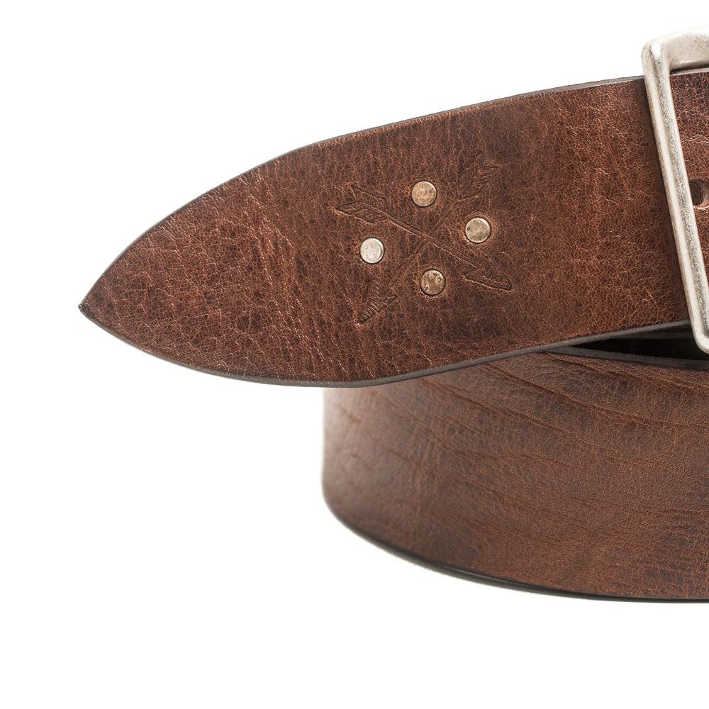 D'AMICO Cintura Cuoio Vintage Frecce + Borchie Presa