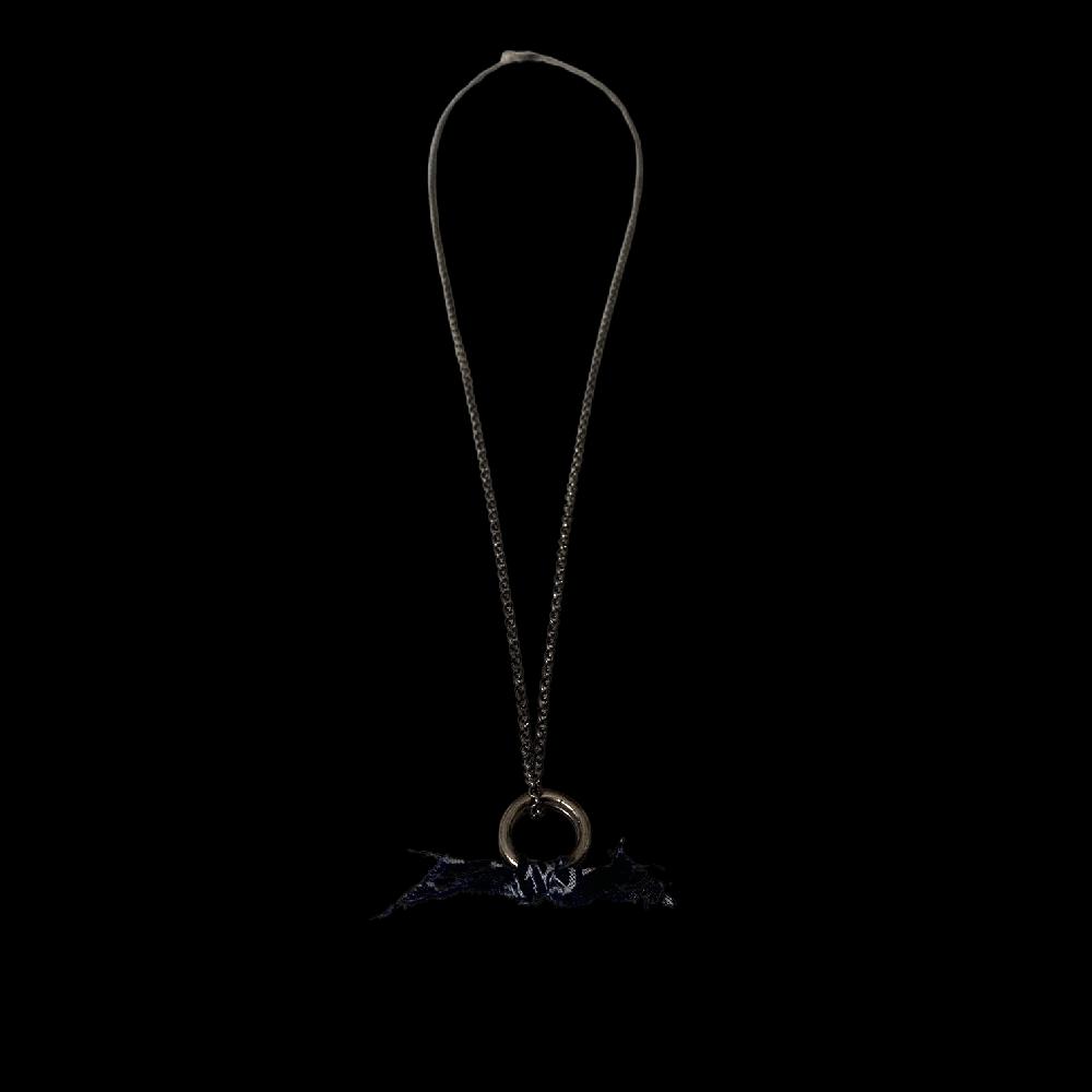 D'AMICO Collana Arg925 Cerchio + Bandana Blu Navy Promozione