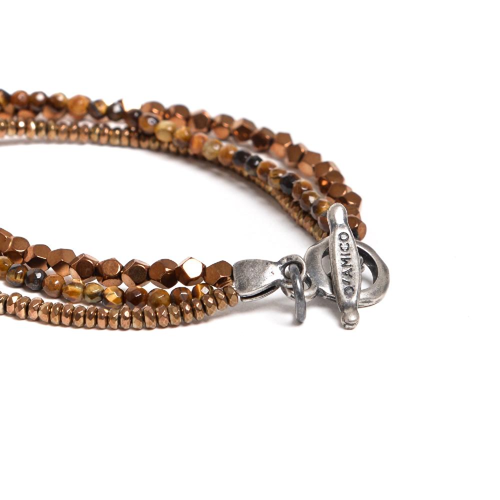 D'AMICO Bracciale Tris Fusion Brown Consegna Veloce