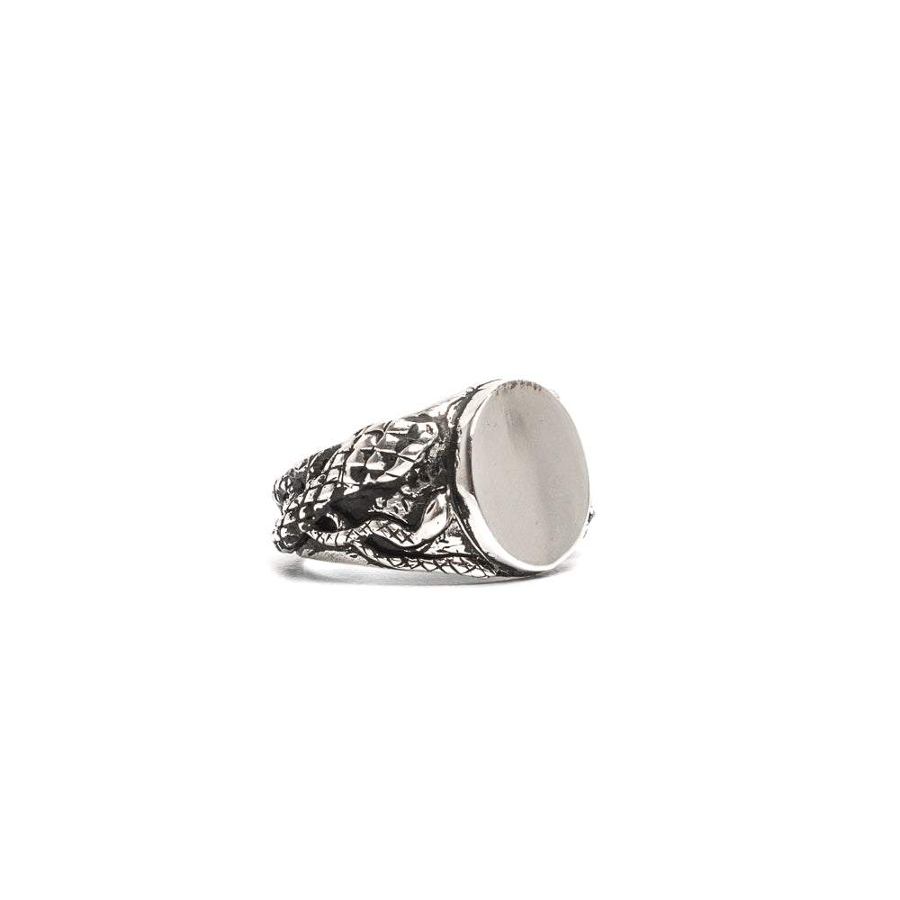 D'AMICO Anello Serpenti Intrecciati + Piastra Lucida Fino Al -60%