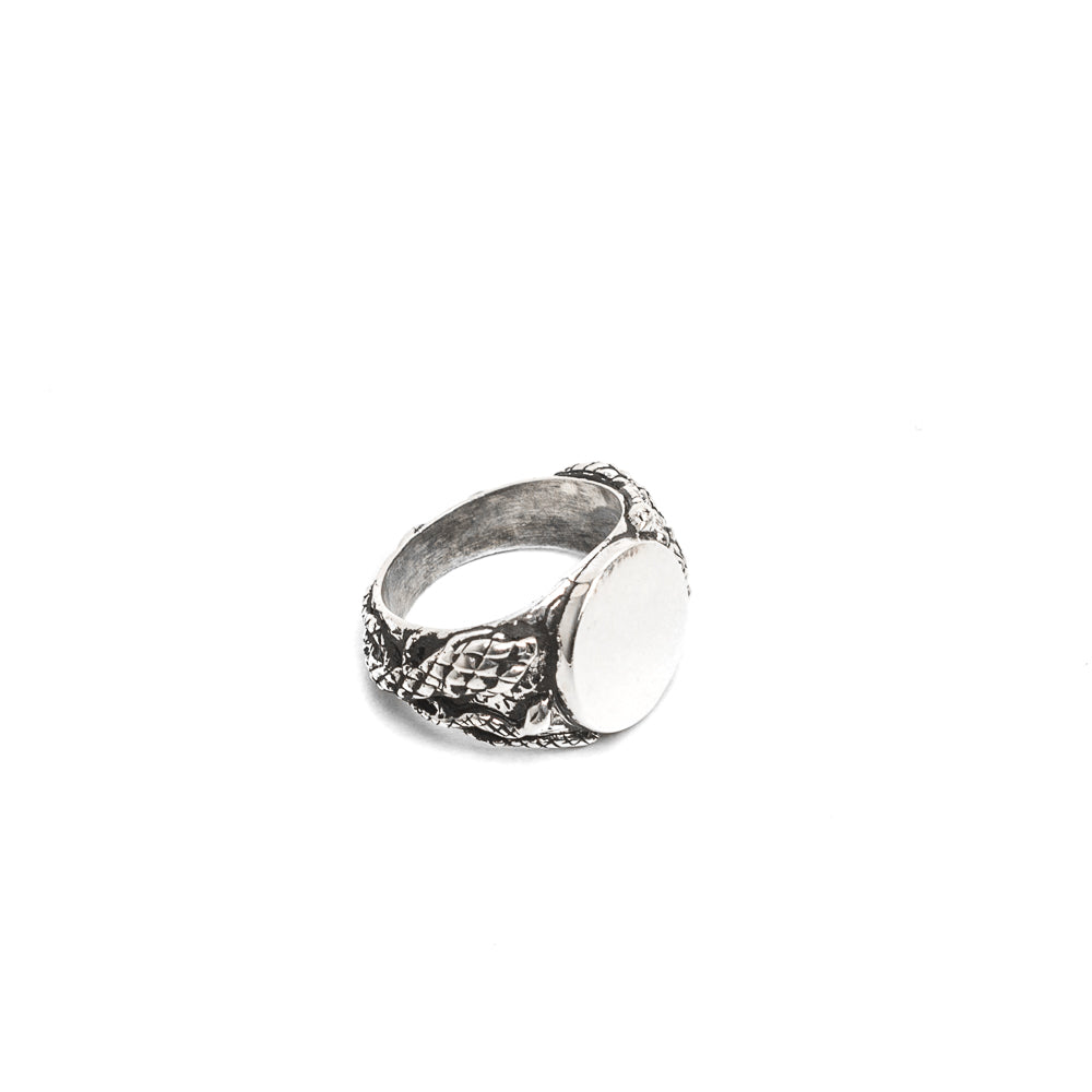 D'AMICO Anello Serpenti Intrecciati + Piastra Lucida Fino Al -60%