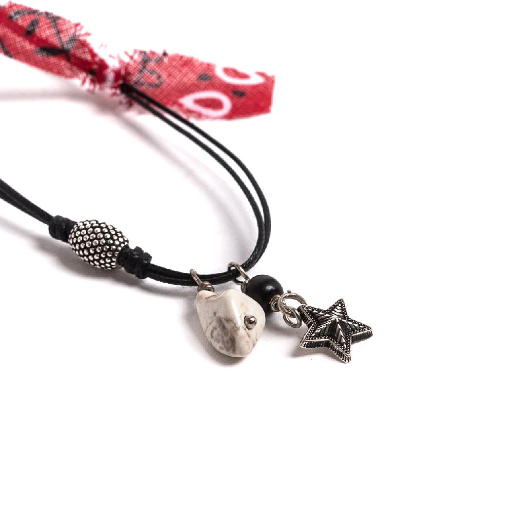 D'AMICO Collana Cordone Cerato + Stelline Presa