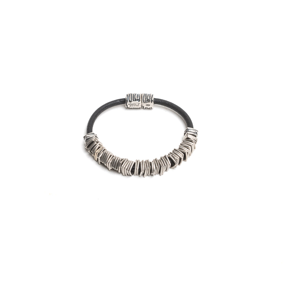 D'AMICO Bracciale Cuoio + Rondelle In Vendita