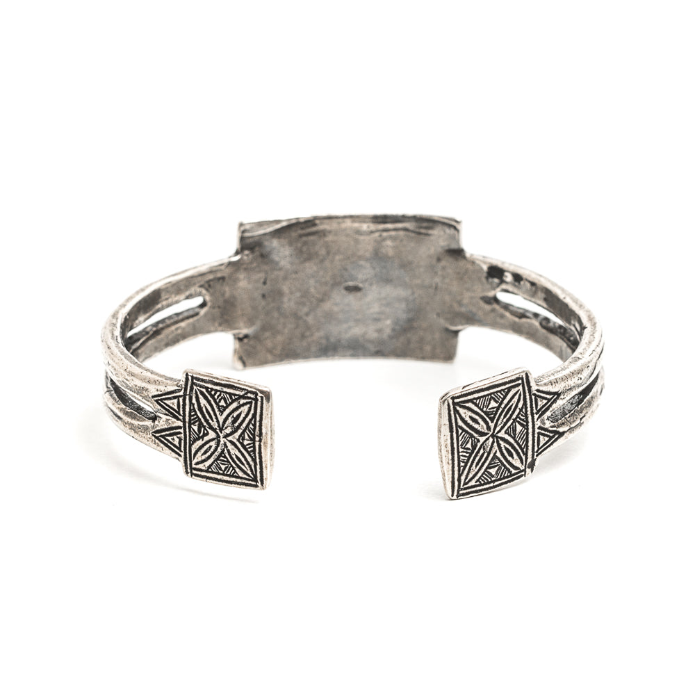 D'AMICO Bracciale Rigido Tuareg Piastra + Pallini Saldi Di Fabbrica