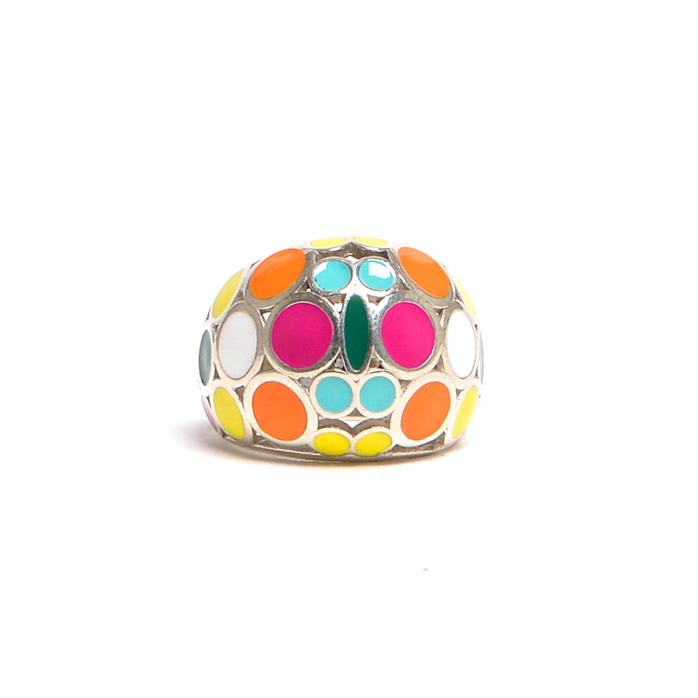 D'AMICO Anello Smalto Multicolor