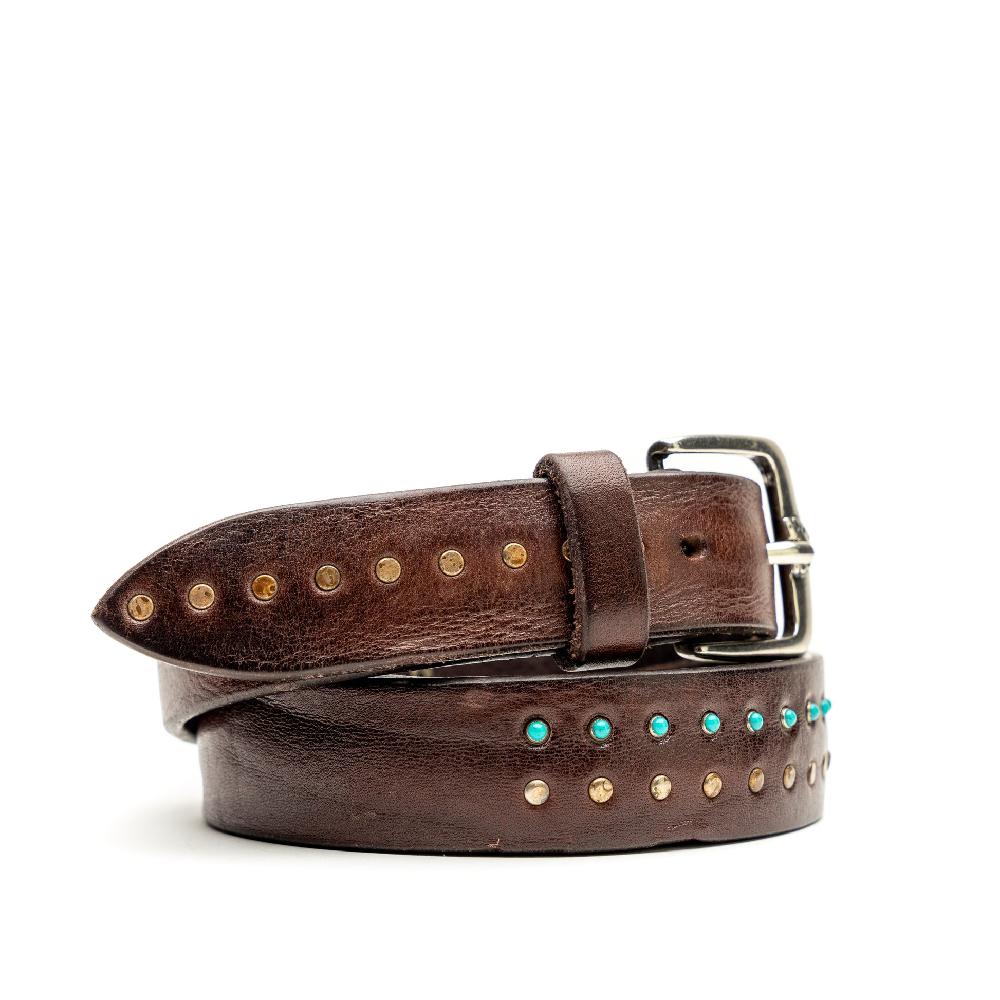 D'AMICO Cintura Cuoio Vintage Brown Sfumato Qualità Garantita