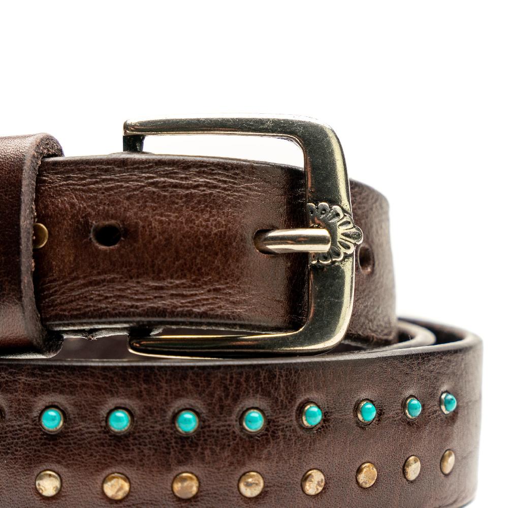 D'AMICO Cintura Cuoio Vintage Brown Sfumato Qualità Garantita
