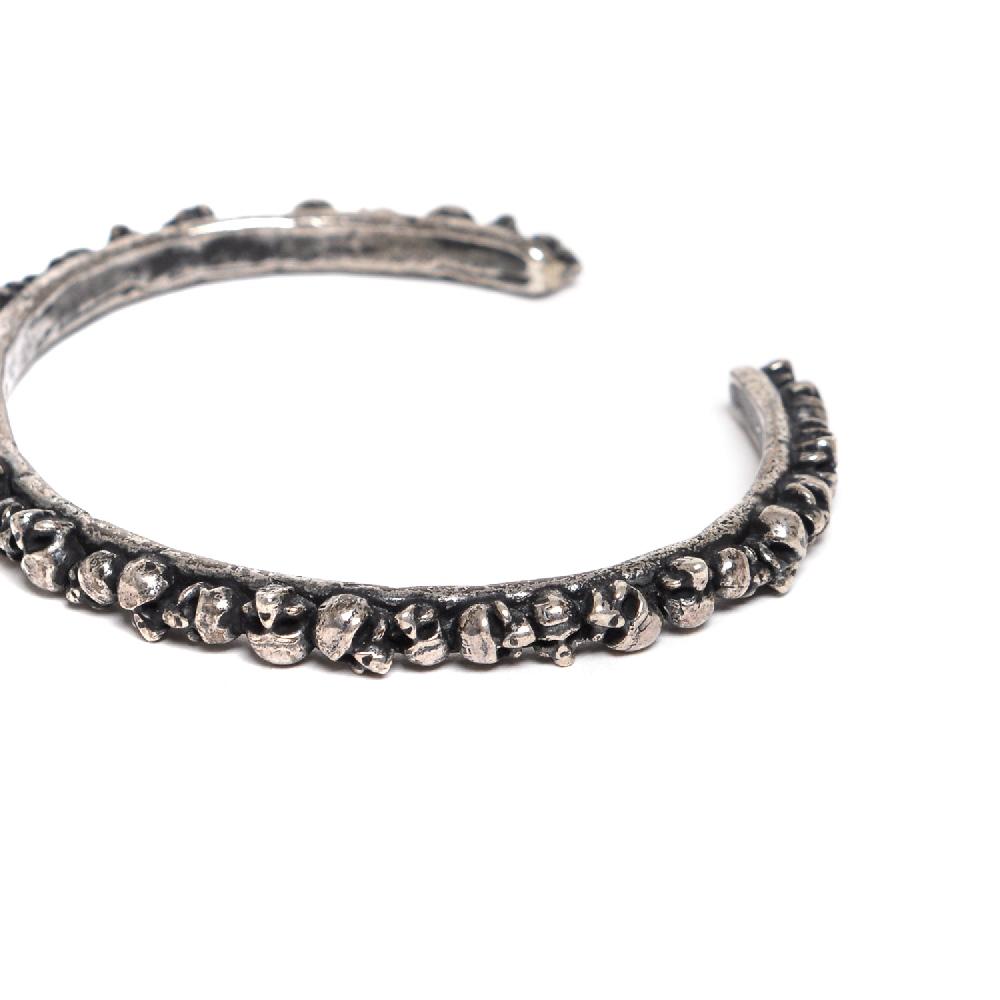 D'AMICO Bracciale Rigido Teschietti In Linea