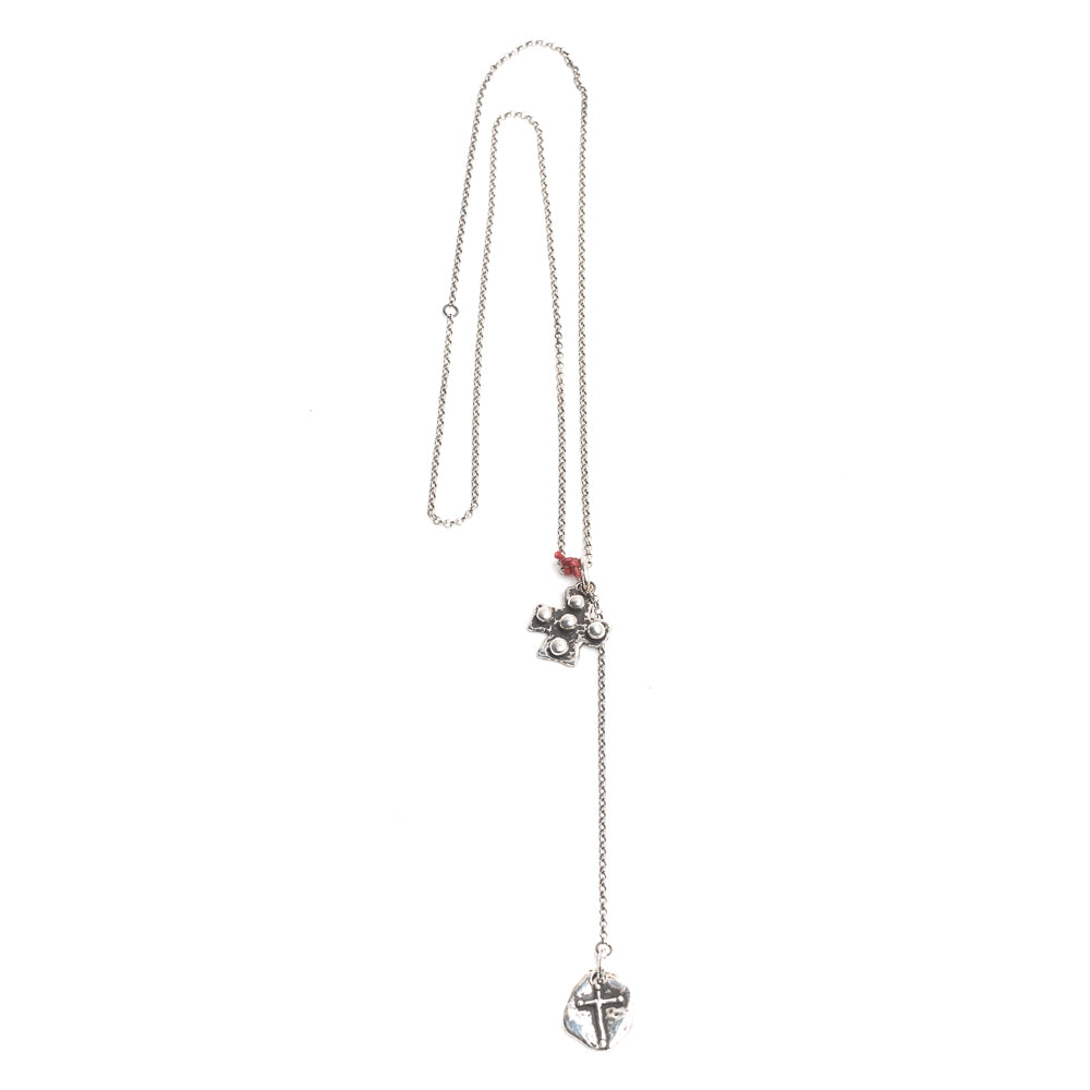 D'AMICO Collana Croce Medievale + Croce Tonda Promozione Limitata