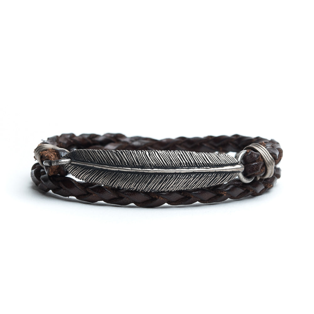 D'AMICO Bracciale Piuma + Cuoio Scooby T.Moro