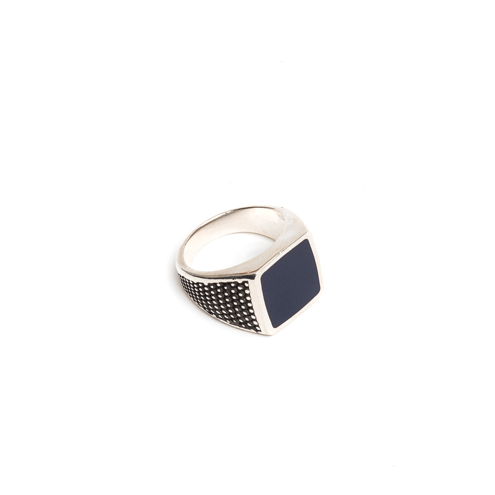 D'AMICO Anello Dupont Quadrato con Lacca Blu Online