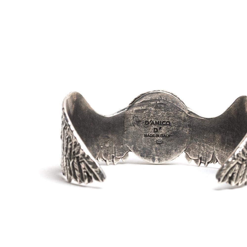 D'AMICO Bracciale Rigido Ali + Teschio In Vendita