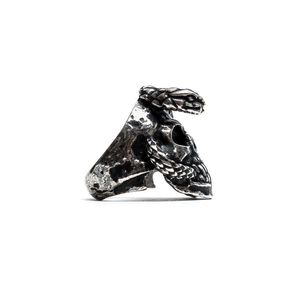 D'AMICO Anello Teschio Piercing e Serpente Offerte speciali