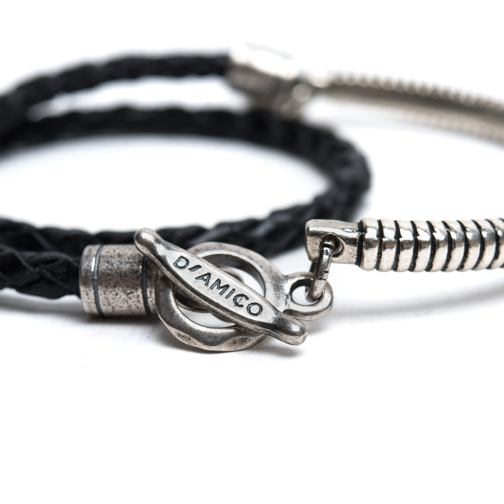 D'AMICO Bracciale Scooby Nero + Argento 925 Offerta settimanale